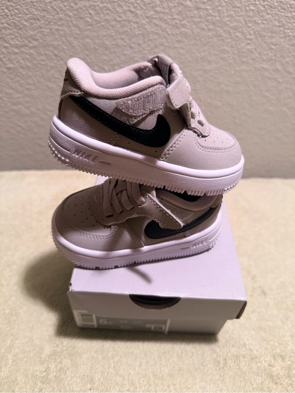 Nike Air Force 1 Low Easyon LV8 1 (TD) “Lt Iron Ore-White” Size 5C NWB #95